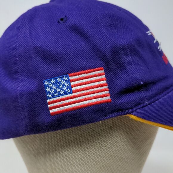 Racing for Kids Men's Strapback Hat Purple OSFA Embroidered Logo - Picture 8 of 10